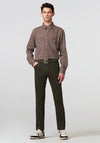 Meyer Chicago Fine Micro Modern Fit Chinos, Forest Green