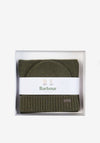 Barbour Carlton Fleck beanie & Scarf Gift Set, Olive