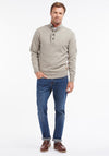 Barbour Mens Patch Half Zip Jumper, Stone