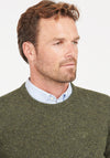 Barbour Men’s Tisbury Crew Neck Jumper, Dark Seaweed