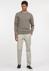 Barbour Mens Tisbury Crew Neck Jumper, Fog