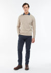 Barbour Men’s Tisbury Crew Neck Jumper, Stone