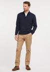 Barbour Tisbury Mens Half Zip Jumper, Navy