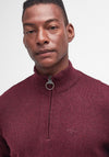 Barbour Men's Tisbury Half Zip Jumper, Ruby