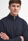 Barbour Men’s Tainsbury Half Zip Knitted Jumper, Navy