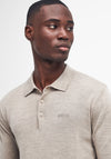 Barbour International Men’s Merlin Long Sleeve Polo Shirt, Beige