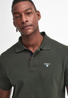 Barbour Men's Tartan Contrast Pique Polo Shirt, Seaweed