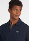 Barbour Men's Tartan Contrast Pique Polo Shirt, New Navy