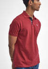 Barbour Men's Tartan Contrast Pique Polo Shirt, Highland Red