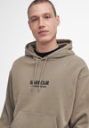 Barbour International Men’s Mapped Graphic Hoodie, Beige