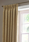 Morris & Co Acorn Tonal Lined Pencil Pleat Curtains, Gold