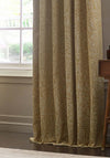 Morris & Co Acorn Tonal Lined Pencil Pleat Curtains, Gold