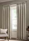 Morris & Co Acorn Tonal Lined Pencil Pleat Curtains, Linen