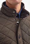 Barbour Mens Powell Quilted Chelsea Style Jacket, Olive