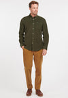 Barbour Mens Ramsey Cord Tailored Shirt, Forest Green