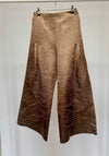 Malissa J Textured Satin Wide Leg Culottes, Bronze