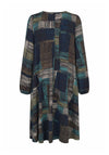 Masai Noam Abstract Print Midi Dress, Teal