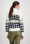 Monari Zipped Knitted Short Jacket, White Multi