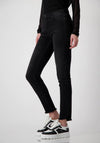 Monari Rhinestone Trim Skinny Jeans, Black