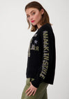 Monari Rhinestone Varsity Jumper, Black