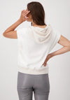 Monari Hooded Sleeveless Knit Jumper, Bone Multi