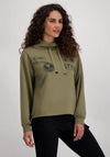 Monari Patches & Rhinestone Sweatshirt, Green