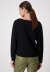 Monari Glossy Letter Sweatshirt, Black