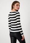 Monari Striped Long Sleeve T-Shirt, Black & White