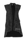 My Soul Faux Suede Waistcoat, Black