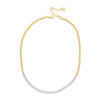 Absolute Two Tone CZ Beaded Necklace, Gold