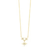 Absolute CZ North Star Necklace, Gold