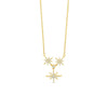 Absolute CZ North Star Necklace, Gold