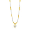 Absolute Heart Pendant Pearl Beaded Necklace, Gold