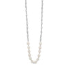 Absolute Contrasting Pearl Necklace, Silver