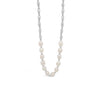 Absolute Contrasting Pearl Necklace, Silver