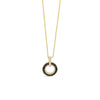 Absolute CZ Disc Pendant Necklace, Gold & Black