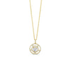Absolute Statement Halo CZ Necklace, Gold