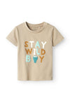 Name It Baby Boy Jidon Short Sleeve Tee, Pure Cashmere