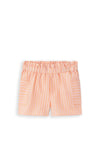 Name It Kid Girl Junica Striped Short, Papaya Punch