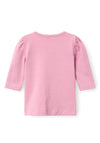 Name It Baby Girl Ribbon Long Sleeve Top, Mauve Orchid