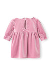 Name It Baby Girl Rinna Long Sleeve Velour Dress, Mauve Orchid