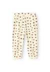 Name It Baby Girl Ribbon Print Pant, Summer Sand