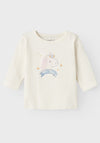 Name It Baby Girl Lolai Long Sleeve Top, Jet Stream