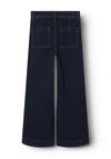 Name It Kid Girl Salli Extra Wide Jeans, Dark Blue Denim