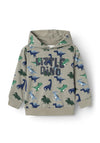 Name It Mini Boy Kuno Dino Long Sleeve Hoodie, Wild Dove