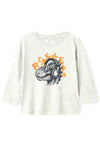 Name It Mini Boy Tristiano Long Sleeve Top, Light Grey Melange