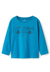 Name It Mini Boy Tristiano Long Sleeve Top, Fjord Blue