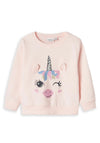 Name It Mini Girl Kristine Unicorn Long Sleeve Sweater, Festival Bloom