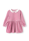 Name It Mini Girl Rinna Long Sleeve Velour Dress, Mauve Orchid