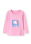 Name It Mini Girl Olisia Long Sleeve Top, Fuchsia Pink